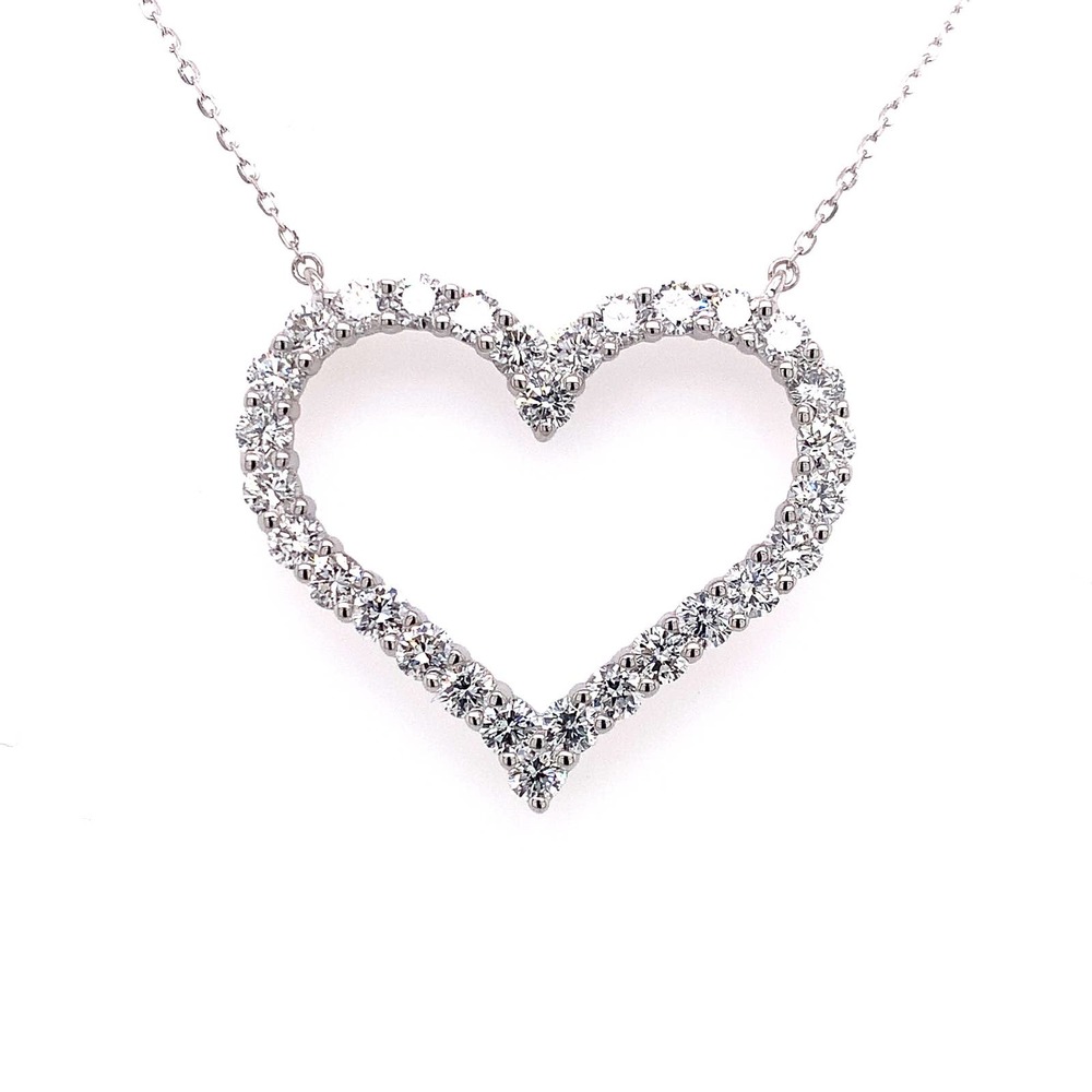 1.5 ct. tw. Heart Diamond Pendant 14k White Gold